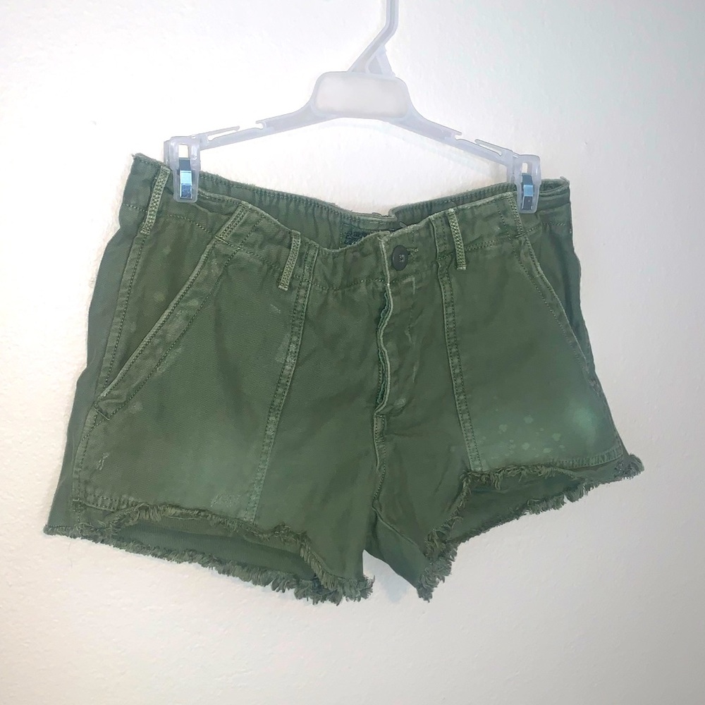 Olive green midi American eagle shorts